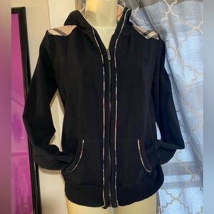 Women’s Burberry London black zipup size medium!